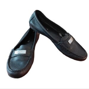Coach Black Leather Loafers Womwn's Driving Moccasin Flats Size 6.5